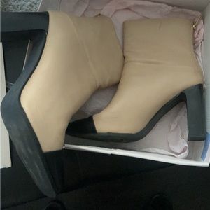 Boots black toe and tan